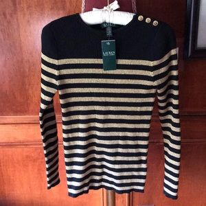 Ralph Lauren gold/black top